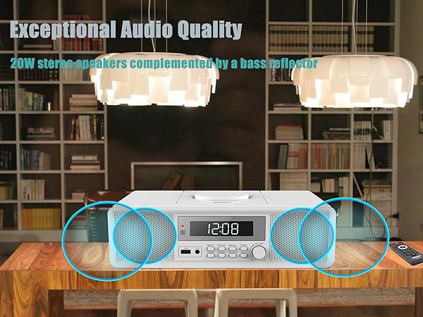 Radio CD Player white