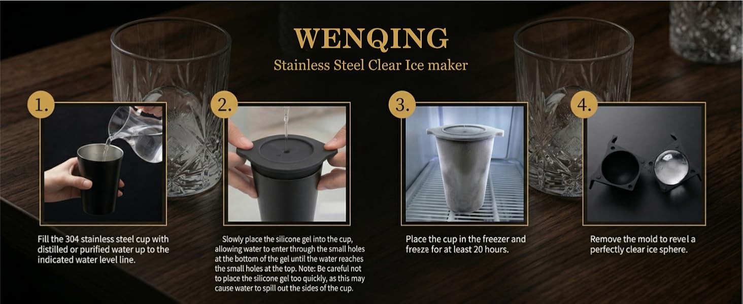 Clear Ice Cube Maker for Whiskey &amp;amp; Cocktails