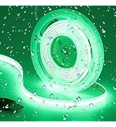 KXZM DC 5V USB COB Green LED Strip Light IP65 Waterproof USB Powered 6.6ft/2M 640LEDs High Bright...