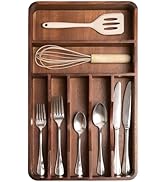 KitchenEdge Silverware Organizer - Cutlery, Flatware, and Utensil Holder for Kitchen Drawers, Fix...