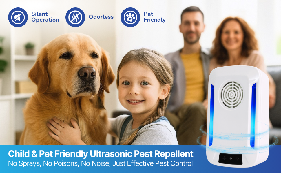 Ultrasonic Pest Repellent, Mouse Repeller, Insects Repeller, Pest Control Device