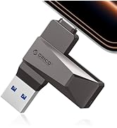 ORICO 64GB USB Flash Drive 150MB/S Metal Housing Swivel Design Support OTG Function 2 in 1 PenDri...
