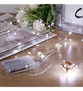 Sanniu Led Fairy Lights Battery Operated, 1 Pack Mini Battery Powered Copper Wire Starry String L...