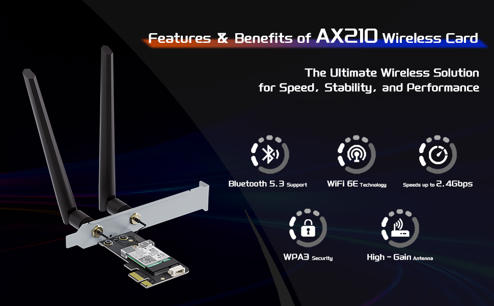 Key Feature of AX210 Small Plate Network Card