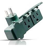 ELEGRP 3-Prong Weatherproof 3-Outlet Extender Adapter, Heavy Duty Triple Grounding Outlet Power E...