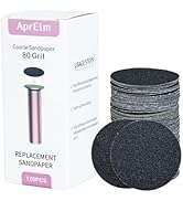 120pcs Replaceable Sandpaper for Electric Foot Callus Remover, 80 Grit Coarse Sandpaper Refill Discs