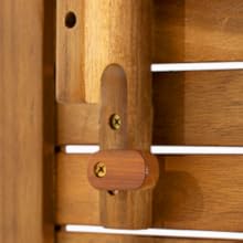 Plastic-Free Locker: Ditching plastic, our bistro table features a solid wood locker