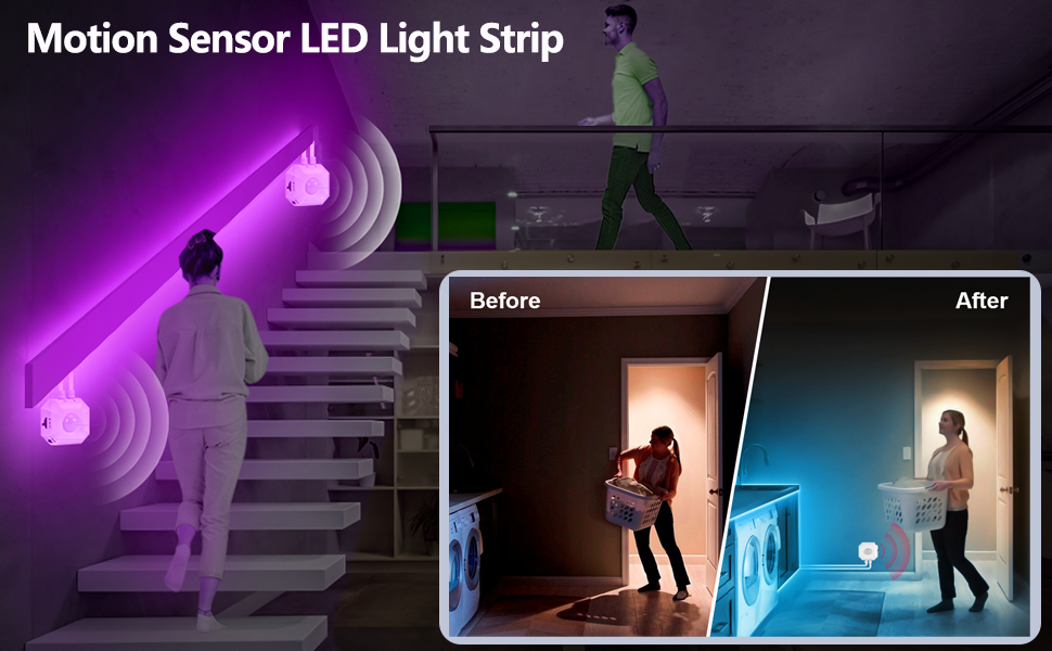 led strip lights motion sensor night light
