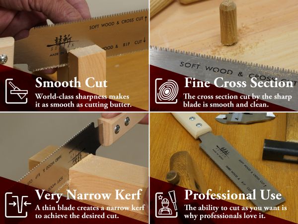 Smooth Cut FIne Cross Section Very Narrow Kerf Professional Use
