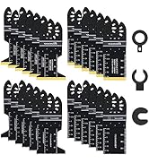 MEHIDFY 24PCS Titanium Oscillating Saw Blades, Multitool Blades Kits for Metal Nails Wood Plastic...
