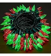 WBao C6 Christmas Lights, 100 LED 33ft Battery Operated Christmas String Lights with 8 Modes, Tim...
