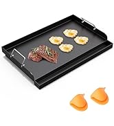 MOASKER Universal Nonstick Cast Iron Griddle for Gas &amp; Charcoal Grills &amp; Stove Top, Thickened 25