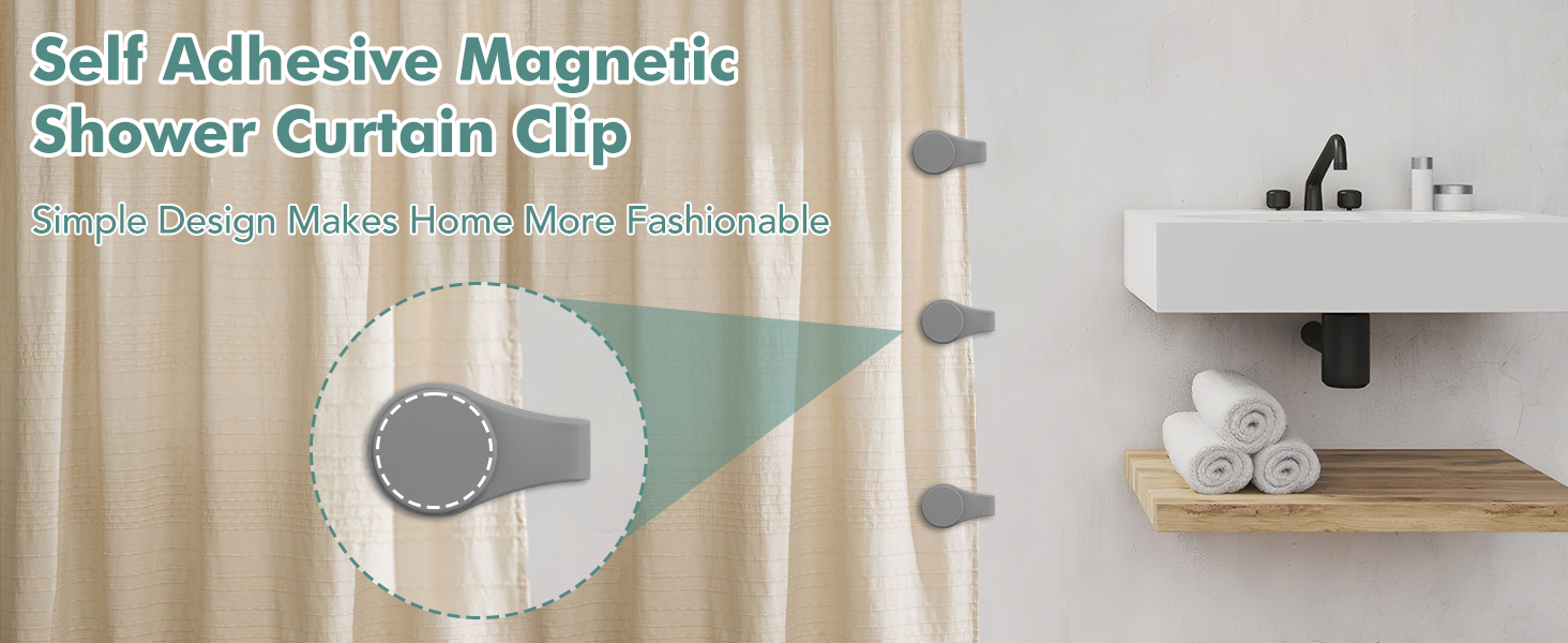Magnetic Shower Curtain Clips