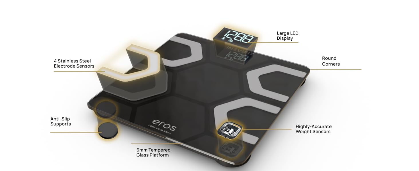 Bluetooth Eros Smart Body Fat Scale - Premium A+