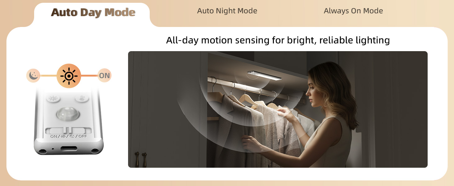 closet lights motion sensored