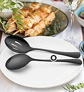 8-Piece Black Serving Spoons