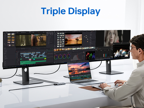 Triple screen design work