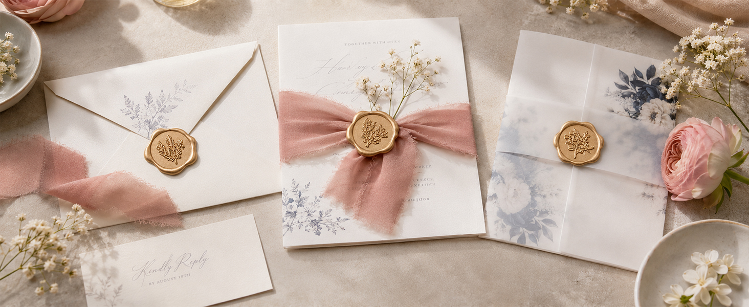 GOLD WAX SEAL STICKERS