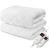 Heated Mattress Pad Queen Size, Electric Mattress Pad Cover w/Dual Control 8 Heating Settings, Be...