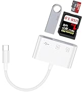 USB-C SD &amp; MicroSD Card Reader for iPhone 17/16/15 Pro/Max/Pro, 3-in-1 Memory Card Adapter for Fa...