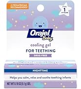 Orajel Baby Nighttime Cooling Gel for Teething, Drug-Free, 1 Pediatrician Recommended Brand for T...