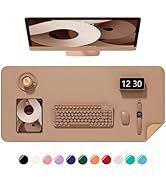 Niniubye Desk Pad, 23.6" x 13.8" PU Leather Non-Slip Desk Mat Large Mouse Pad for Desktop, Waterp...