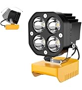 Azocek LED Work Light for Dewalt 20V Battery, 40W 6000LM Flashlight, 20V Battery Cordless Work Li...