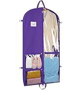 Zilink Clear Dance Costume Garment Bag for Teen Girls Dance Bags for Dancers and Teenagers with 5...