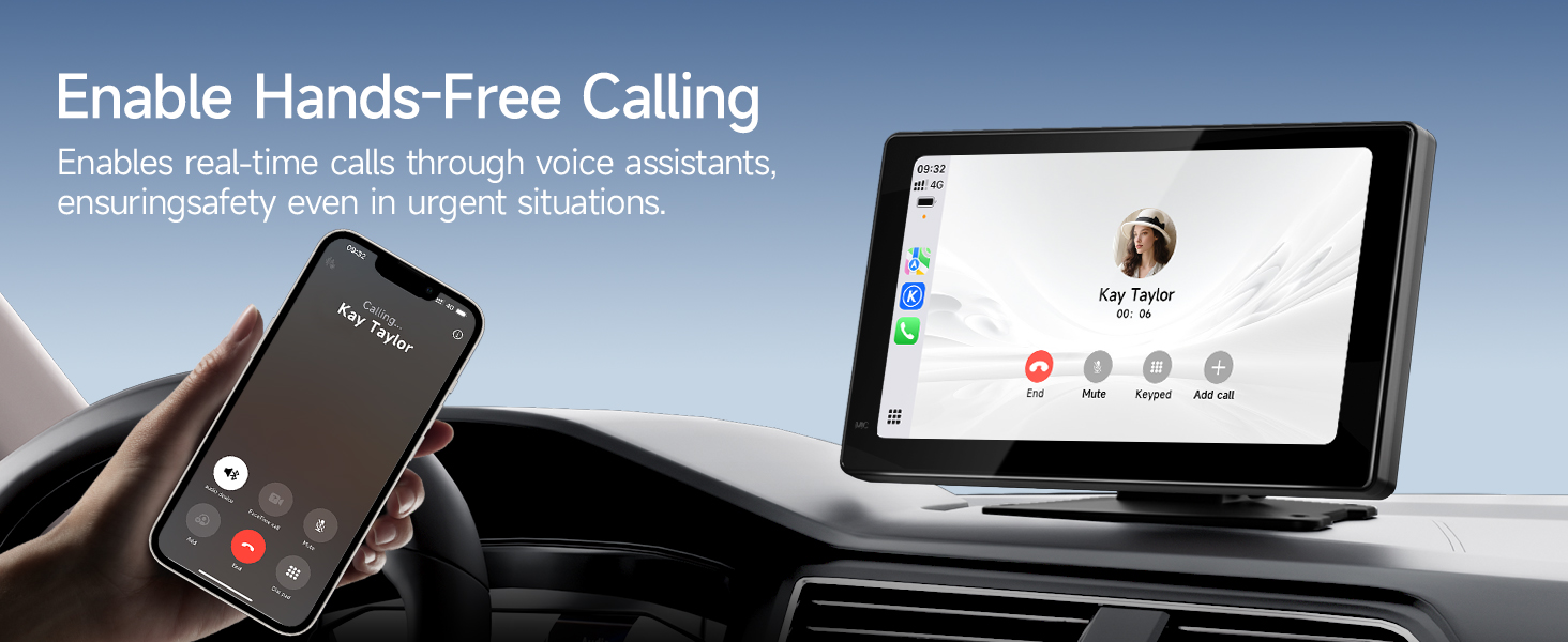 7 inch portable car radio with bluetooth