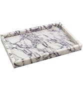 Luxurious Natural Marble Tray Hand Towel Organizer for Disposable Paper Napkins, Jewelry, Makeup ...