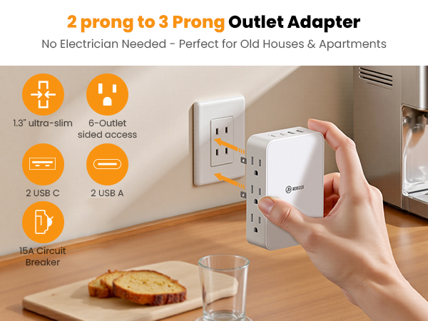 outlet extender 2 prong