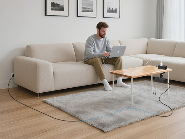 long cord power strip