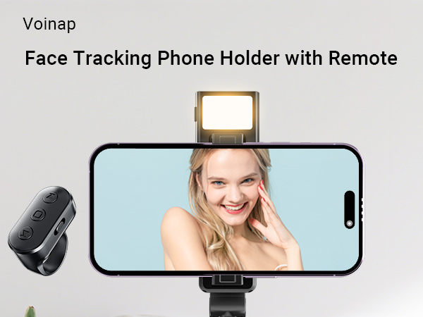 Auto Face Tracking Phone Holder with Remote Ring