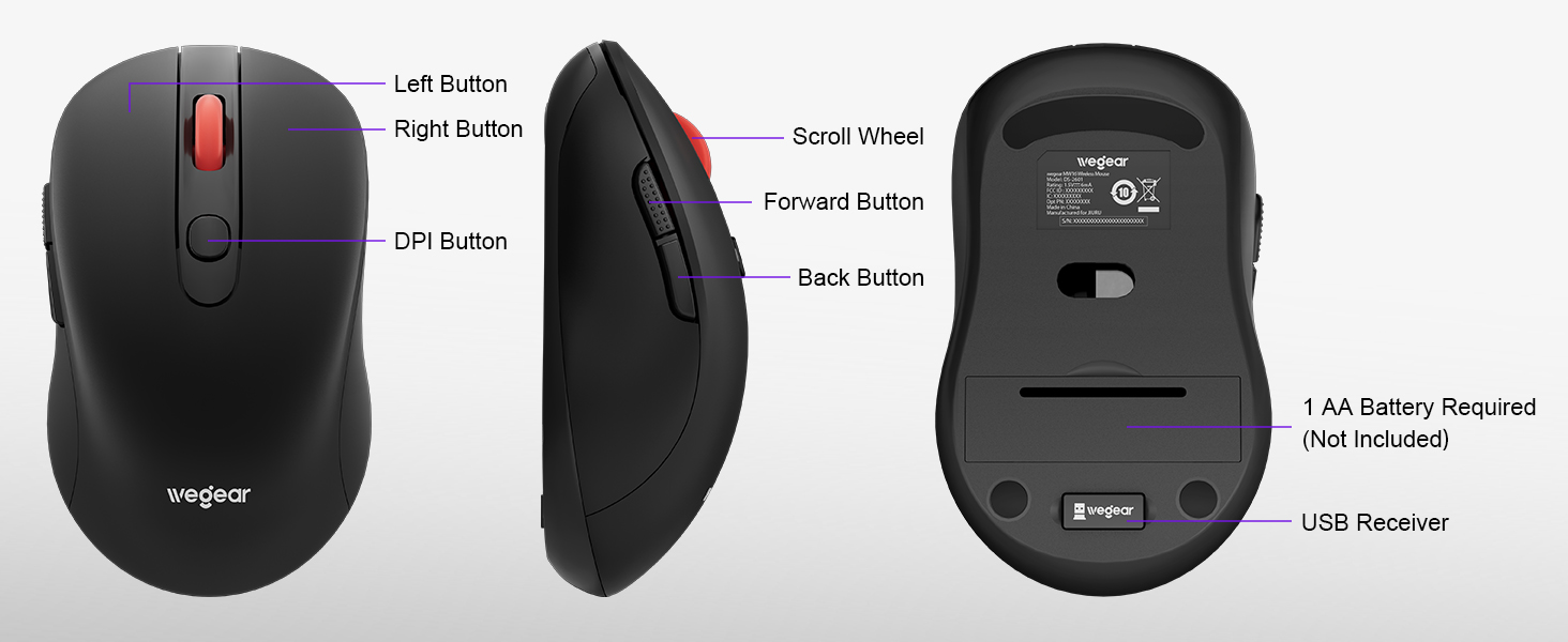 wireless mouse with side buttons