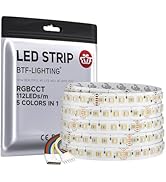 BTF-LIGHTING Higher Density RGBCCT 5 Colors in 1 LED 5050SMD RGB+ Tunable Color Temperature 2700K...