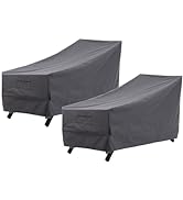 WJ-X3 Outdoor Waterproof Patio Chaise Lounge Covers, Ripstop Fabric UV Resistant , Outdoor Lounge...