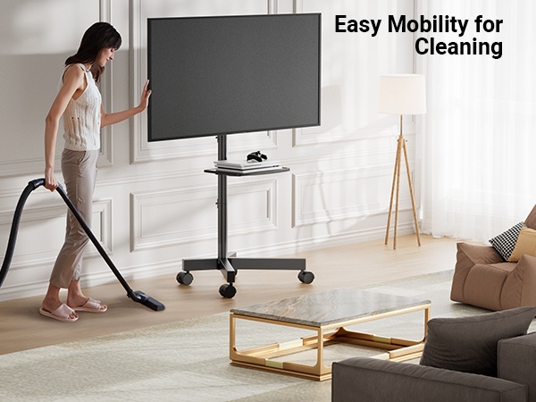 rolling tv stand