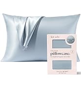 Kitsch Satin Pillowcase with Zipper for Hair &amp; Skin, Softer Than Silk Pillow Cases Queen, Wrinkle...