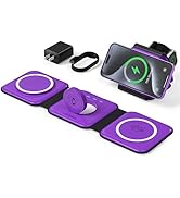 UCOMX 3 in 1 Charging Station for Mult-ple Devices,Foldable 3 in 1 Wireless Charger for Travel,Na...