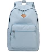 Lohol Classic Backpack for School Travel College, Durable Water Resistant Bookbag (Blue)