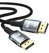 Breilytch 80Gbps DisplayPort Cable 2.1 10FT, Support 16K@60Hz, 8K@240Hz, 4K@240Hz, Braided Displa...