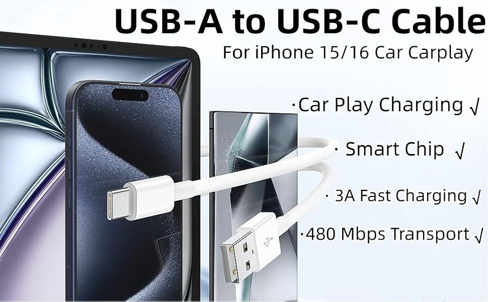 USB A to USB C Cable