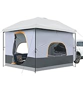UNP Car Camping Cube Tent - 10'x10' SUV Tailgate Tent for Pop Up Canopy Frame, Fully Vented Roof ...