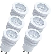 Edearkar 3W GU10 LED Light Bulbs (6 Pack) 35W Halogen Replacement 3000K Warm White Non-dimmable 1...