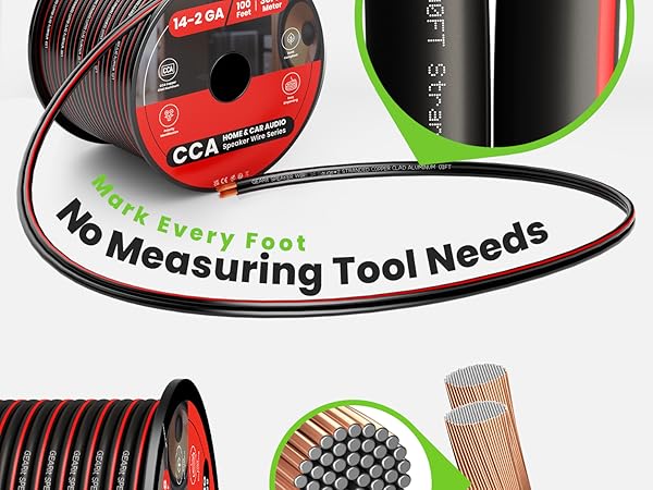 speaker wire 14 gauge 100 ft