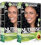 Garnier Nutrisse Ultra Crème Hair Color, Permanent Hair Dye with 100% Gray Coverage, Vegan &amp; Crue...