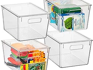 basket acrylic supplies flour sugar wedding registry must haves pull out box freezer container 