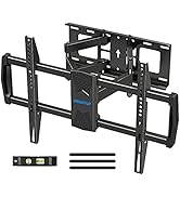MOUNTUP Full Motion TV Wall Mount for Most 42-82 inch TVs, Wall Mount TV Bracket with Articulatin...