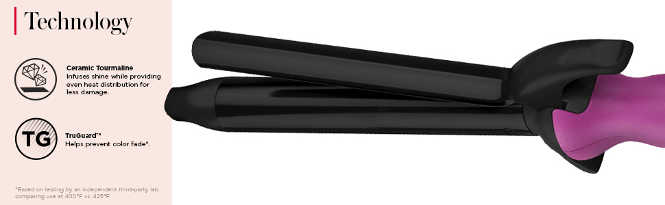 Ceramic Tourmaline Technology for more shine and less damage 