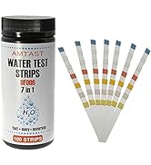 DF006 Water Test Strips Upgrade 7 in 1, PH, Total Chlorine, Free Chlorine, Total Alkalinity, Cyan...
